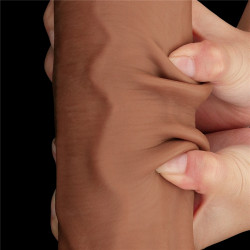 LoveToy SlidingSkin Gode Sliding Skin 27 x 6.5cm Marron